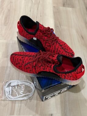 Light Up Red Knit Athletic Sneakers